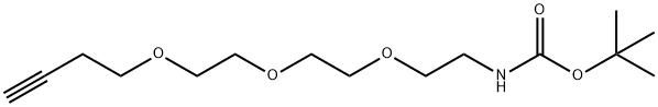 tert-butyl (2-(2-(2-(but-3-yn-1-yloxy)ethoxy)ethoxy)ethyl)carbamate Struktur