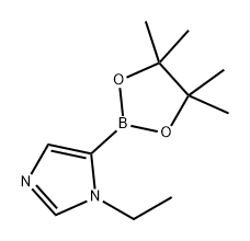 1H-Imidazole, 1-ethyl-5-(4,4,5,5-tetramethyl-1,3,2-dioxaborolan-2-yl)- Struktur