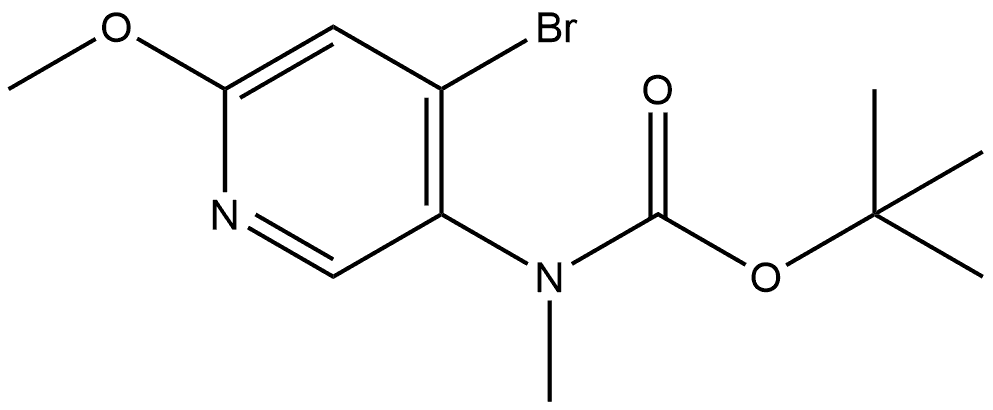 tert-butyl (4-bromo-6-methoxypyridin-3-yl)(methyl)carbamate Struktur