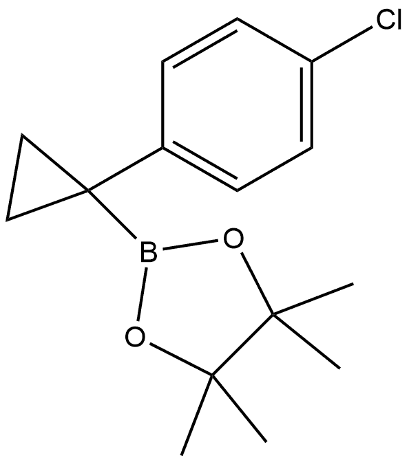 2-[1-(4-chlorophenyl)cyclopropyl]-4,4,5,5-tetramethyl-1,3,2-dioxaborolane Struktur