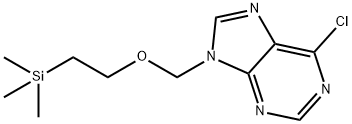 9H-Purine, 6-chloro-9-[[2-(trimethylsilyl)ethoxy]methyl]- Struktur