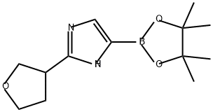 1H-Imidazole, 2-(tetrahydro-3-furanyl)-5-(4,4,5,5-tetramethyl-1,3,2-dioxaborolan-2-yl)- Struktur