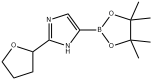 1H-Imidazole, 2-(tetrahydro-2-furanyl)-5-(4,4,5,5-tetramethyl-1,3,2-dioxaborolan-2-yl)- Struktur