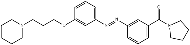 Methanone, [3-[(1E)-2-[3-[3-(1-piperidinyl)propoxy]phenyl]diazenyl]phenyl]-1-pyrrolidinyl- Struktur