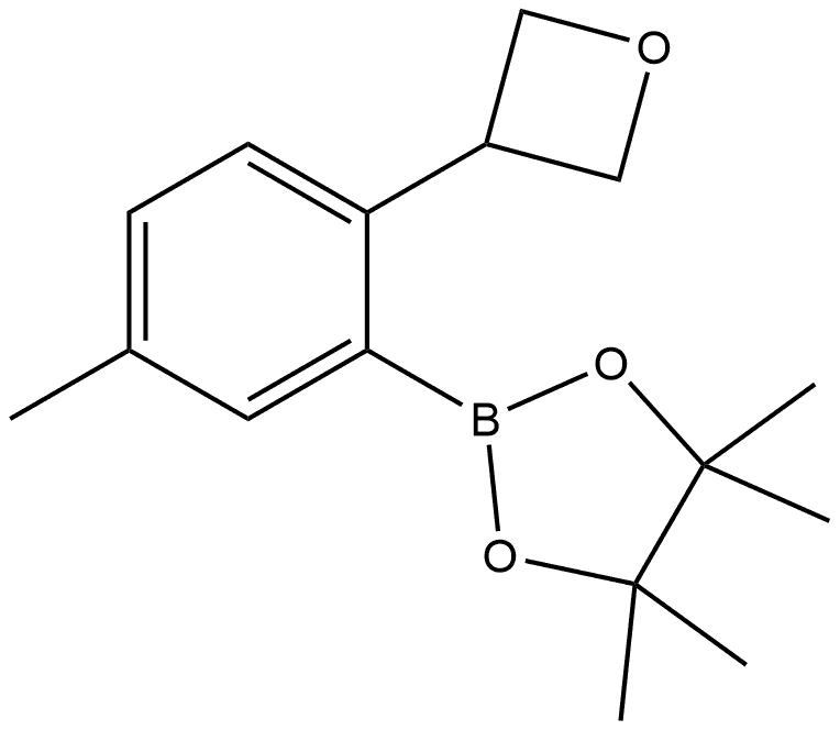 4,4,5,5-Tetramethyl-2-[5-methyl-2-(3-oxetanyl)phenyl]-1,3,2-dioxaborolane Struktur