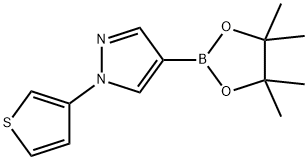 1H-Pyrazole, 4-(4,4,5,5-tetramethyl-1,3,2-dioxaborolan-2-yl)-1-(3-thienyl)- Struktur