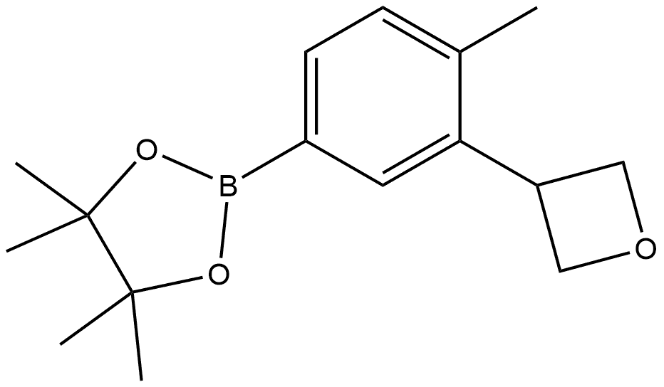 1,3,2-Dioxaborolane, 4,4,5,5-tetramethyl-2-[4-methyl-3-(3-oxetanyl)phenyl]- Struktur