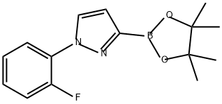 1H-Pyrazole, 1-(2-fluorophenyl)-3-(4,4,5,5-tetramethyl-1,3,2-dioxaborolan-2-yl)- Struktur