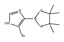 1H-Imidazole, 5-bromo-4-(4,4,5,5-tetramethyl-1,3,2-dioxaborolan-2-yl)- Struktur