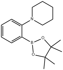 Piperidine, 1-[2-(4,4,5,5-tetramethyl-1,3,2-dioxaborolan-2-yl)phenyl]- Struktur