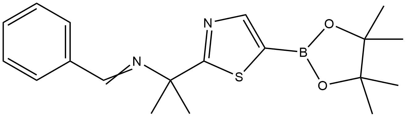 2-[2-(N-Phenylmethylene)propan-2-yl]thiazole-5-boronic acid pinacol ester Struktur