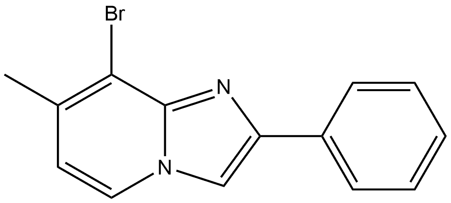 8-bromo-7-methyl-2-phenylimidazo[1,2-a]pyridine Struktur