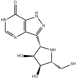 7H-Pyrazolo4,3-dpyrimidin-7-one, 3-(2S,3S,4R,5S)-3,4-dihydroxy-5-(mercaptomethyl)-2-pyrrolidinyl-1,4-dihydro- Struktur