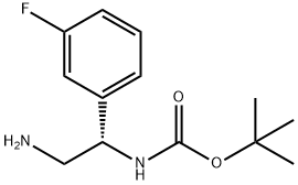 Carbamic acid, N-[(1S)-2-amino-1-(3-fluorophenyl)ethyl]-, 1,1-dimethylethyl ester Struktur