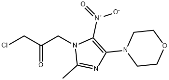 2-Propanone, 1-chloro-3-[2-methyl-4-(4-morpholinyl)-5-nitro-1H-imidazol-1-yl]- Struktur