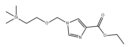 1H-Imidazole-4-carboxylic acid, 1-[[2-(trimethylsilyl)ethoxy]methyl]-, ethyl ester Struktur