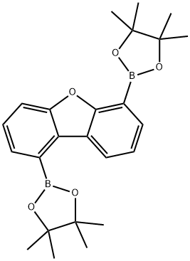 Dibenzofuran, 1,6-bis(4,4,5,5-tetramethyl-1,3,2-dioxaborolan-2-yl)- Struktur