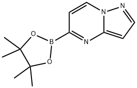 Pyrazolo[1,5-a]pyrimidine, 5-(4,4,5,5-tetramethyl-1,3,2-dioxaborolan-2-yl)- Struktur