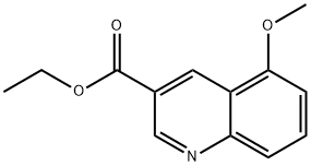 3-Quinolinecarboxylic acid, 5-methoxy-, ethyl ester Struktur