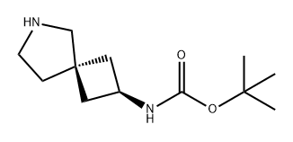 Carbamic acid, N-cis-6-azaspiro[3.4]oct-2-yl-, 1,1-dimethylethyl ester Struktur