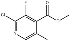 4-Pyridinecarboxylic acid, 2-chloro-3-fluoro-5-methyl-, methyl ester Struktur