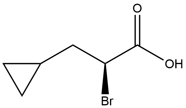 Cyclopropanepropanoic acid, α-bromo-, (αS)- Struktur