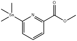 2-Pyridinecarboxylic acid, 6-(trimethylstannyl)-, methyl ester Struktur