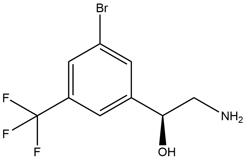 Benzenemethanol, α-(aminomethyl)-3-bromo-5-(trifluoromethyl)-, (αS)- Struktur