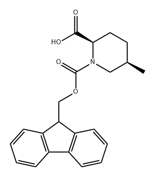 1,2-Piperidinedicarboxylic acid, 5-methyl-, 1-(9H-fluoren-9-ylmethyl) ester, (2R,5R)- Struktur