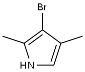 1H-Pyrrole, 3-bromo-2,4-dimethyl- Struktur