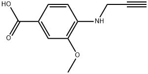 3-Methoxy-4-(2-propyn-1-ylamino)benzoic acid Struktur