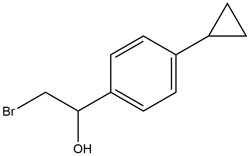 2-bromo-1-(4-cyclopropylphenyl)ethan-1-ol Struktur