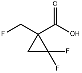 Cyclopropanecarboxylic acid, 2,2-difluoro-1-(fluoromethyl)- Struktur