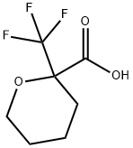 2H-Pyran-2-carboxylic acid, tetrahydro-2-(trifluoromethyl)- Struktur