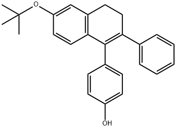 Phenol, 4-[6-(1,1-dimethylethoxy)-3,4-dihydro-2-phenyl-1-naphthalenyl]- Struktur