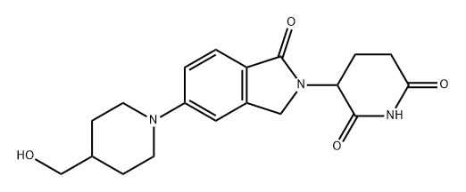 2,6-Piperidinedione, 3-[1,3-dihydro-5-[4-(hydroxymethyl)-1-piperidinyl]-1-oxo-2H-isoindol-2-yl]- Struktur