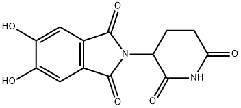 1H-Isoindole-1,3(2H)-dione, 2-(2,6-dioxo-3-piperidinyl)-5,6-dihydroxy- Struktur