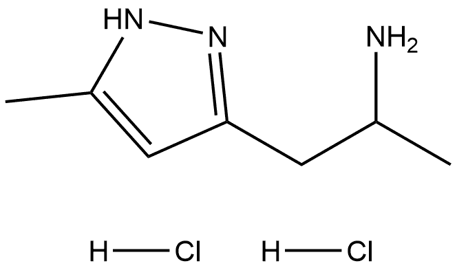 1-(5-methyl-1H-pyrazol-3-yl)propan-2-amine dihydrochloride Struktur