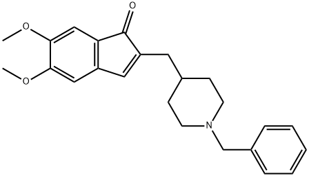 1H-Inden-1-one, 5,6-dimethoxy-2-[[1-(phenylmethyl)-4-piperidinyl]methyl]- Struktur