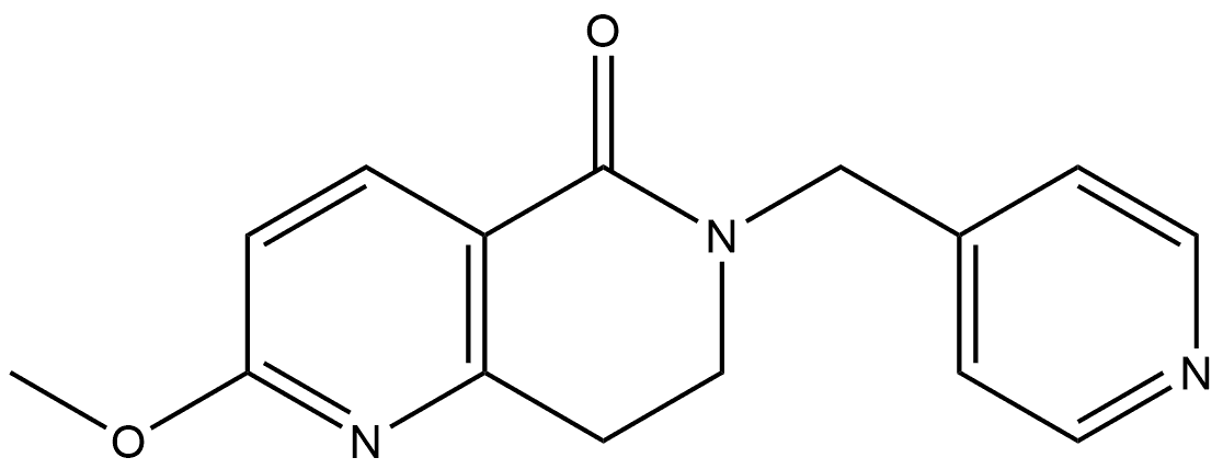 2-methoxy-6-(pyridin-4-ylmethyl)-7,8-dihydro-1,6-naphthyridin-5(6H)-one Struktur