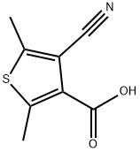 4-cyano-2,5-dimethylthiophene-3-carboxylic acid Struktur