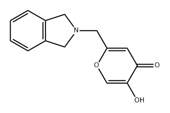 4H-Pyran-4-one, 2-[(1,3-dihydro-2H-isoindol-2-yl)methyl]-5-hydroxy- Struktur