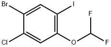 1-Bromo-2-chloro-4-(difluoromethoxy)-5-iodobenzene Struktur