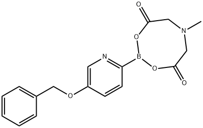 4H-1,3,6,2-Dioxazaborocine-4,8(5H)-dione, dihydro-6-methyl-2-[5-(phenylmethoxy)-2-pyridinyl]- Struktur