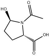 L-Proline, 1-acetyl-5-hydroxy-, (5R)- Struktur