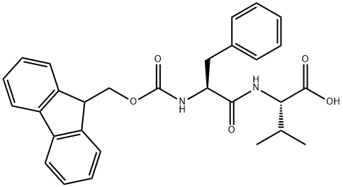 L-Valine, N-[(9H-fluoren-9-ylmethoxy)carbonyl]-L-phenylalanyl- Struktur