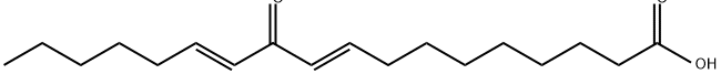 9,12-Octadecadienoic acid, 11-oxo-, (9E,12E)- Struktur