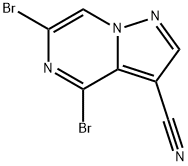 Pyrazolo[1,5-a]pyrazine-3-carbonitrile, 4,6-dibromo- Struktur