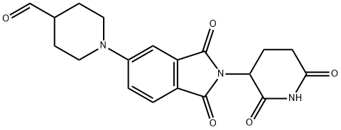 4-Piperidinecarboxaldehyde, 1-[2-(2,6-dioxo-3-piperidinyl)-2,3-dihydro-1,3-dioxo-1H-isoindol-5-yl]- Struktur