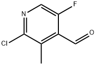 2-chloro-5-fluoro-3-methylpyridine-4-carbaldehyde Struktur